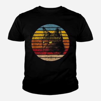 Vintage Black Cat Lover & Retro Style Cats Gift Youth T-shirt | Crazezy AU