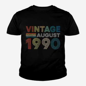 Vintage Born In August 1990 Man Myth Legend 30 Years Old Youth T-shirt | Crazezy