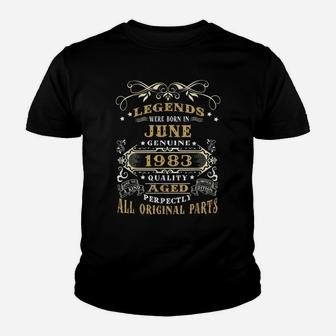 Vintage Born In June 1983 Man Myth Legend 37 Years Old Youth T-shirt | Crazezy