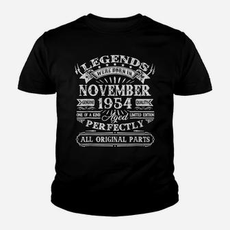 Vintage Born In November 1954 Man Myth Legend 67 Years Old Youth T-shirt | Crazezy