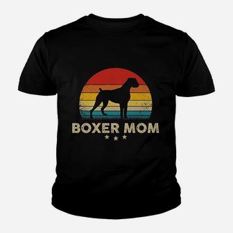 Vintage Boxer Silhouette Retro Sunset Boxer Mom Youth T-shirt | Crazezy CA