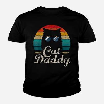 Vintage Cat Daddy Vintage 80S Style Cat Sunglasses Mens Gift Youth T-shirt | Crazezy