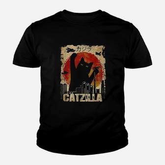 Vintage Catzilla Youth T-shirt | Crazezy