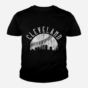 Vintage Cleveland Retro Baseball Throwback Youth T-shirt | Crazezy CA