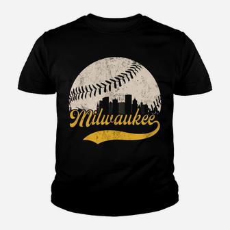 Vintage Distressed Milwaukee Baseball Apparel Youth T-shirt | Crazezy CA