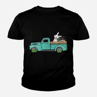 Vintage Easter Truck Bunny Eggs Hunting Autism Awareness Tee Youth T-shirt | Crazezy
