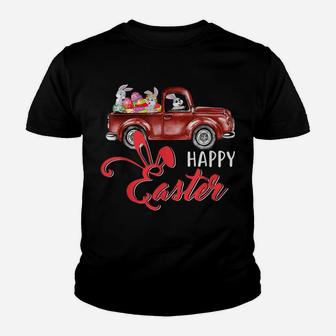 Vintage Easter Truck Bunny Eggs Truck Egg Hunting Youth T-shirt | Crazezy AU