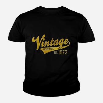 Vintage Est 1973 Aged 48 Yrs Old Bday 48Th Birthday Youth T-shirt | Crazezy DE