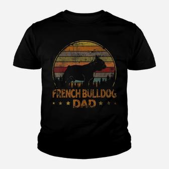 Vintage French Bulldog Dog Dad Retro Dog Father's Day Youth T-shirt | Crazezy CA
