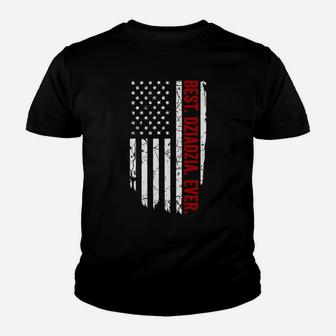 Vintage Funny American Flag Apparel, Best Dziadzia Ever Youth T-shirt | Crazezy