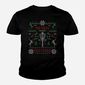 Vintage Funny Disc Golf Ugly Christmas Party Sweatshirt Youth T-shirt | Crazezy