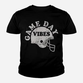 Vintage Game Day Vibes Football Lover Football Mom Dad Nana Sweatshirt Youth T-shirt | Crazezy AU