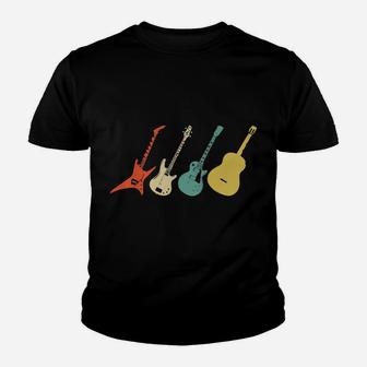 Vintage Guitar Acoustic And Electric Guitar Instrument Gift Youth T-shirt | Crazezy