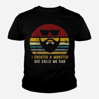 Vintage I Created A Monster She Calls Me Youth T-shirt - Monsterry UK