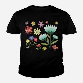 Vintage Inspired Botanical Flower Youth T-shirt | Crazezy