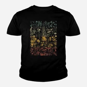 Vintage Inspired Flower Botanical Chart Plant Lover Youth T-shirt | Crazezy