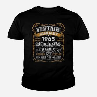 Vintage January 1965 Shirt 56 Years Old 56Th Birthday Gift Youth T-shirt | Crazezy CA