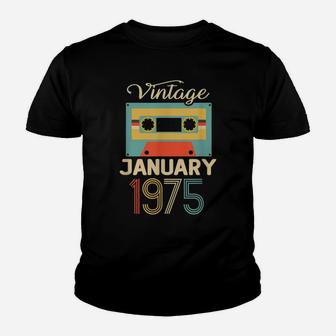 Vintage January 1975 45Th Birthday Gift 45 Years Old Youth T-shirt | Crazezy AU