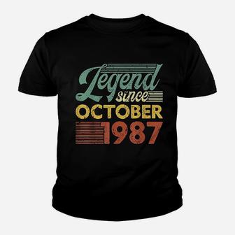 Vintage Legend Since October 1987 Birthday Youth T-shirt | Crazezy