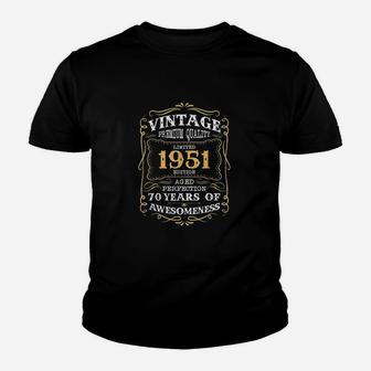 Vintage Legends Born In 1951 Youth T-shirt | Crazezy DE