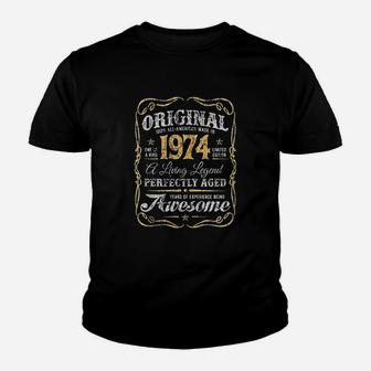 Vintage Legends Made In 1974 Original 47Th Birthday Youth T-shirt | Crazezy UK