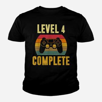 Vintage Level 4Th Complete 4 Year Wedding Anniversary Youth T-shirt | Crazezy DE
