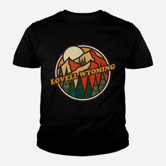 Vintage Lovell, Wyoming Mountain Hiking Souvenir Print Youth T-shirt | Crazezy AU