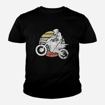Vintage Motocross Dirt Bike Retro Silhouette Cool Gift Youth T-shirt | Crazezy AU