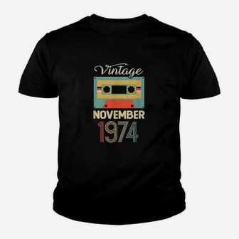 Vintage November 1974 47Th Birthday 47 Year Old Youth T-shirt | Crazezy