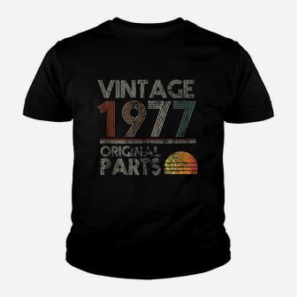 Vintage Original Parts Birthday 1977 Youth T-shirt | Crazezy