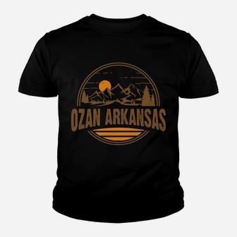 Vintage Ozan, Arkansas Mountain Hiking Souvenir Print Youth T-shirt | Crazezy DE