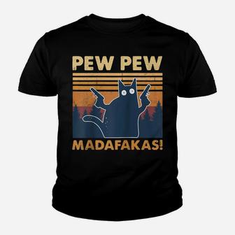 Vintage Pewpewpew Madafakas Crazy Pew Cat Raglan Baseball Tee Youth T-shirt | Crazezy