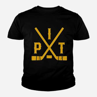 Vintage Pittsburgh Ice Hockey Youth T-shirt | Crazezy
