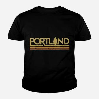 Vintage Portland Oregon Distressed Retro Classic Design Youth T-shirt - Monsterry DE