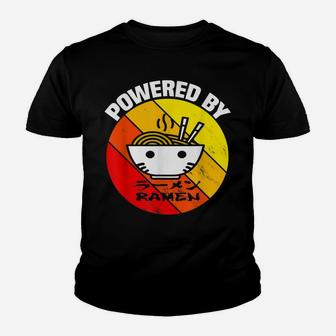 Vintage Powered By Ramen - Ramen Noodle Soup Youth T-shirt | Crazezy AU