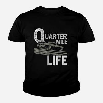 Vintage Quarter Mile Life Drag Racing Youth T-shirt | Crazezy DE