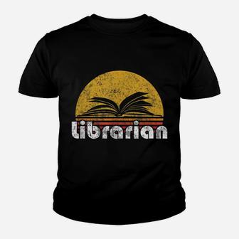 Vintage Reading Book Shirt Librarian Retro Sunset Gift Youth T-shirt | Crazezy