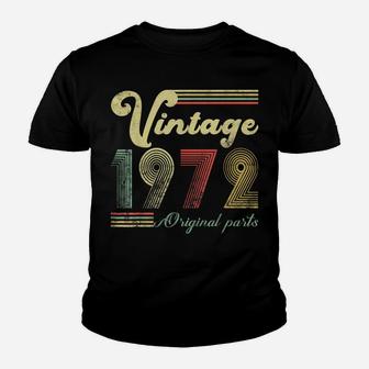 Vintage Retro 1972 50 Years Old 50Th Birthday Gift Men Women Youth T-shirt | Crazezy