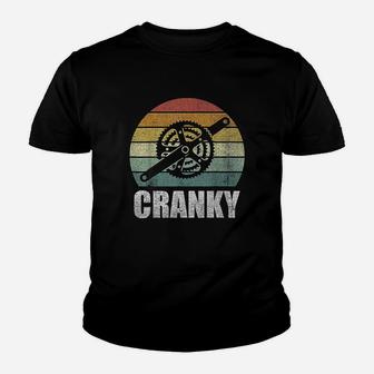 Vintage Retro Bicycle Cranky Gifts For Cycling Lovers Cranky Youth T-shirt | Crazezy