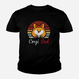 Vintage Retro Corgi Dog Lover Dad Mom Youth T-shirt | Crazezy DE