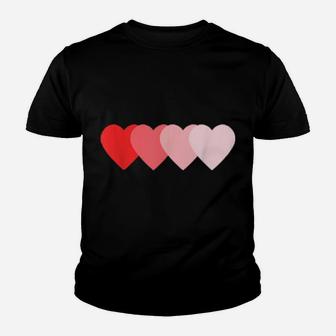 Vintage Retro Hearts Cool Valentines Day Youth T-shirt - Monsterry UK