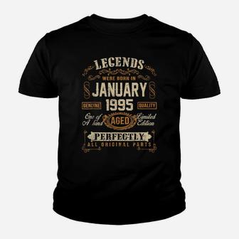Vintage Retro January 1995 26Th Birthday Gift 26 Years Old Youth T-shirt | Crazezy CA