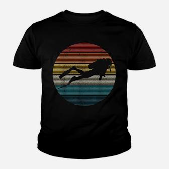 Vintage Retro Ocean Scuba Diver Youth T-shirt | Crazezy CA