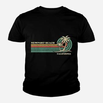 Vintage Retro Summer Vacation California Newport Beach Youth T-shirt | Crazezy