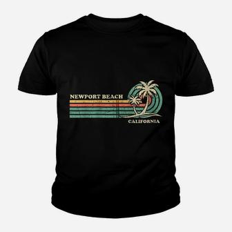 Vintage Retro Summer Vacation California Newport Beach Zip Hoodie Youth T-shirt | Crazezy DE