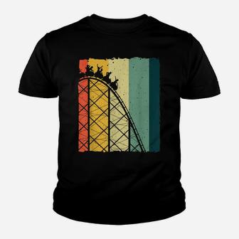 Vintage Roller Coaster Design Theme Park Lover Men Women Youth T-shirt | Crazezy