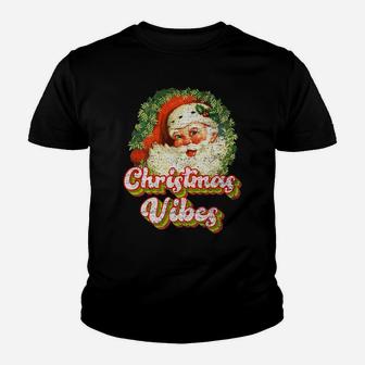 Vintage Santa Claus St Nicholas Christmas Vibes Nostalgic Youth T-shirt | Crazezy