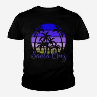 Vintage Santa Cruz Beach California Cal Cali Sunset Retro Youth T-shirt | Crazezy DE