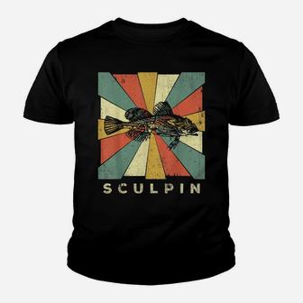 Vintage Sculpin Fish Lover Retro Style Animal Youth T-shirt | Crazezy