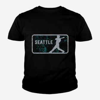Vintage Seattle Baseball Player Youth T-shirt | Crazezy